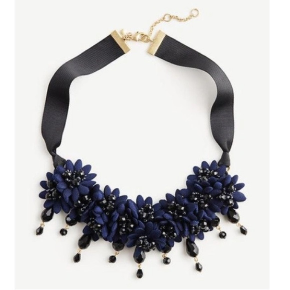 Ann Taylor Black Ribbon Necklace